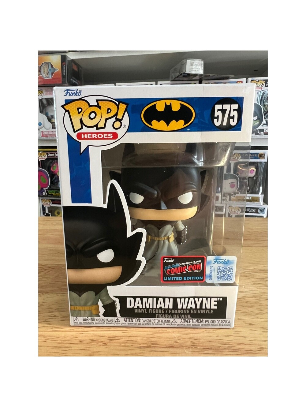 OFFICIAL LE NYCC STICKER Damian Wayne Batman Funko Pop #575 DC Comics Detective
